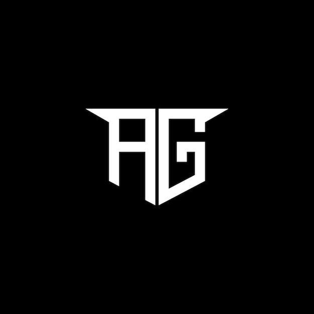 AG Logotipo de construcción moderna con diseño simétrico