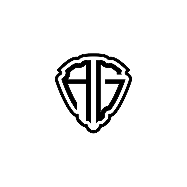 AG Monogram Logo Design letra texto nombre símbolo monocromo logotipo alfabeto carácter simple logo