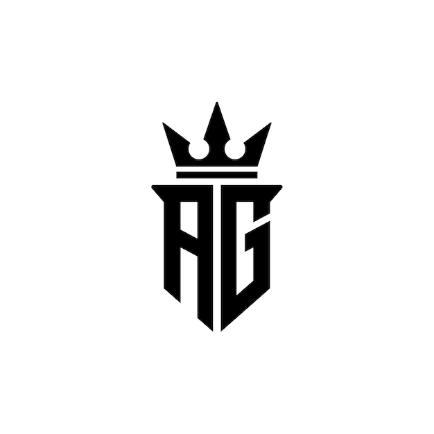 AG Monogram Logo Design letra texto nombre símbolo monocromo logotipo alfabeto carácter simple logo