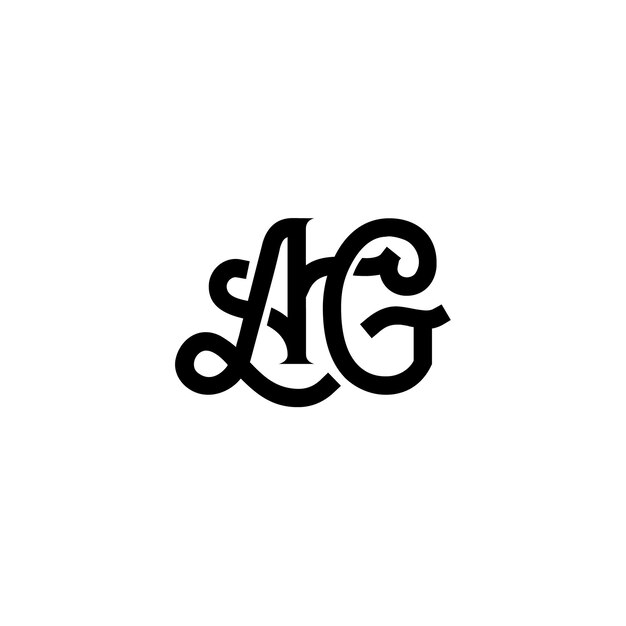 AG Monogram Logo Design letra texto nombre símbolo monocromo logotipo alfabeto carácter simple logo