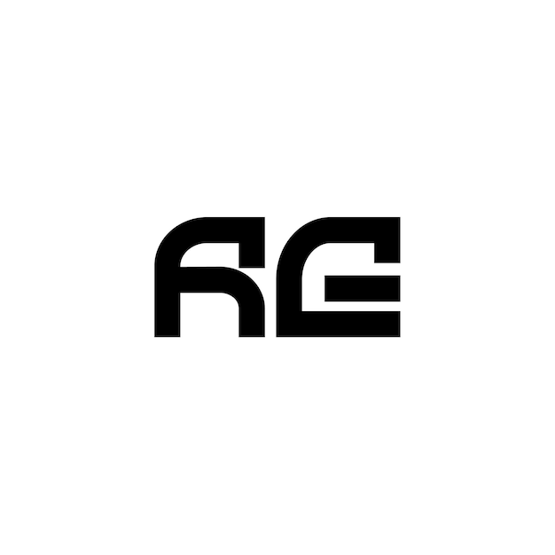 AG Monogram Logo Design letra texto nombre símbolo monocromo logotipo alfabeto carácter simple logo