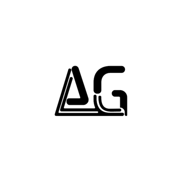 AG Monogram Logo Design letra texto nombre símbolo monocromo logotipo alfabeto carácter simple logo