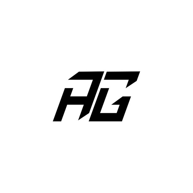 AG Monogram Logo Design letra texto nombre símbolo monocromo logotipo alfabeto carácter simple logo
