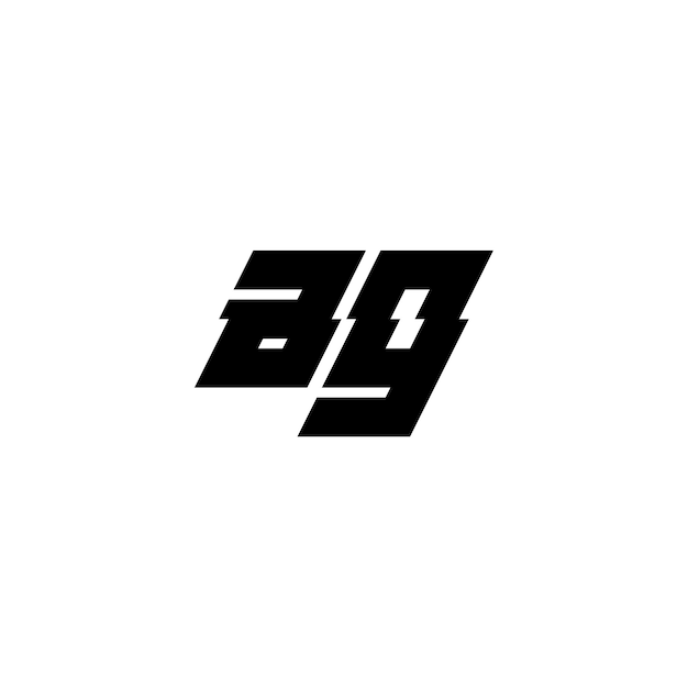 AG Monogram Logo Design letra texto nombre símbolo monocromo logotipo alfabeto carácter simple logo
