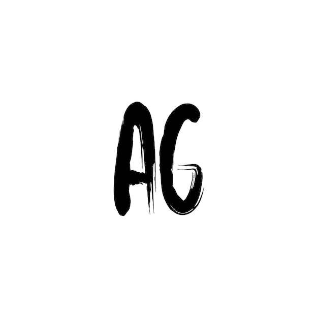 AG Monogram Logo Design letra texto nombre símbolo monocromo logotipo alfabeto carácter simple logo