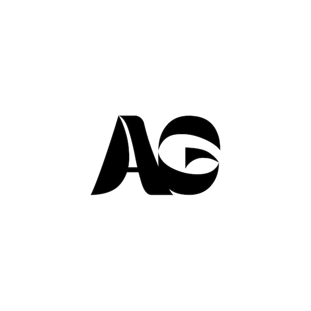 Vector ag monogram logo design letra texto nombre símbolo monocromo logotipo alfabeto carácter simple logo