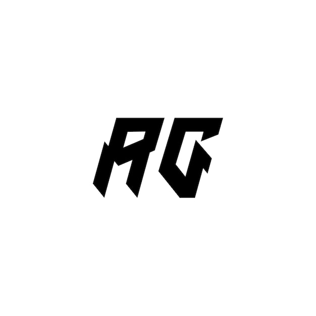 AG Monogram Logo Design letra texto nombre símbolo monocromo logotipo alfabeto carácter simple logo