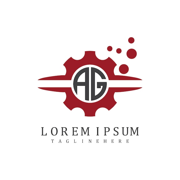 AG monograma inicial para el vector de diseño del logotipo automotriz