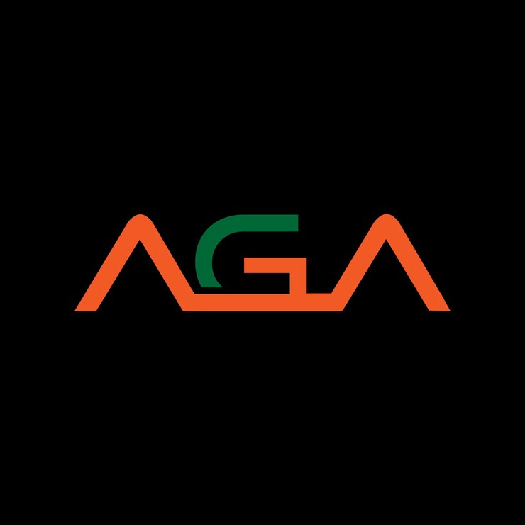 Vector aga diseño vectorial de letras de logotipo aga logotipo simple y moderno aga diseño de alfabeto de lujo