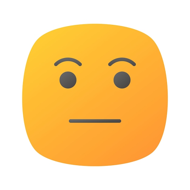 Agarrar este increíble icono de emoji indiferente personalizable vector plano