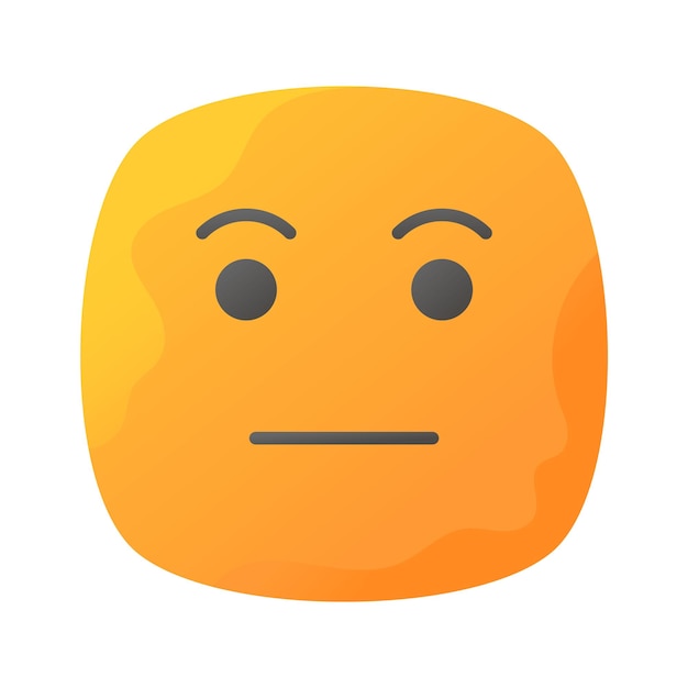 Agarrar este increíble icono de emoji indiferente personalizable vector plano