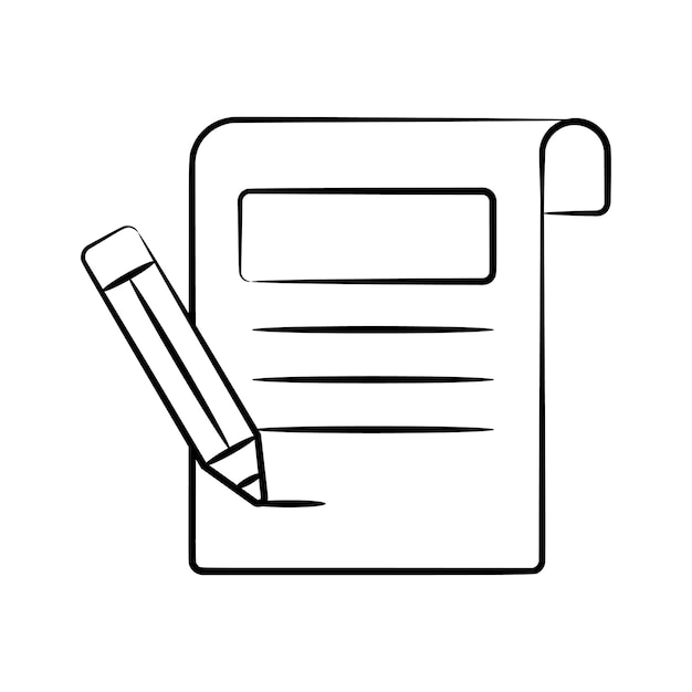 Agarre este icono de estilo de moda dibujado a mano de la tarea de la escuela