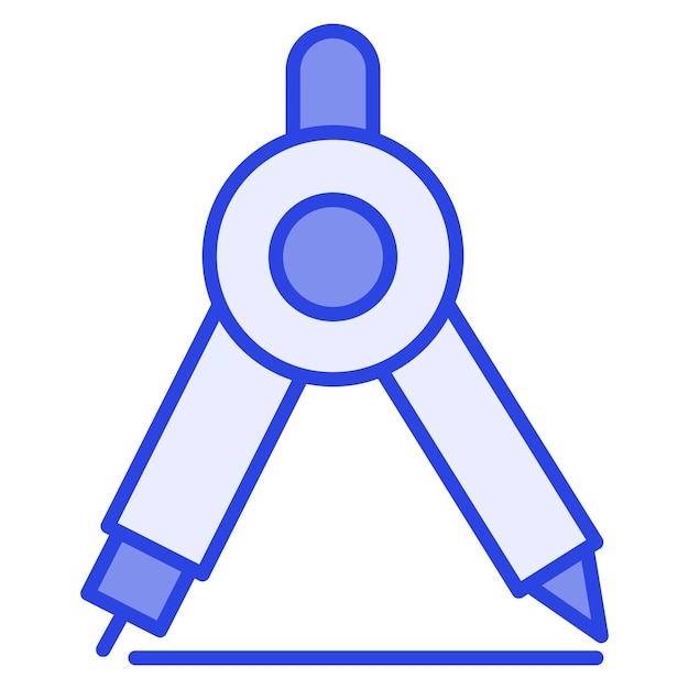 Agarre este increíble diseño vectorial de la geometría icona de brújula diseño de icona plana de la herramienta de dibujo