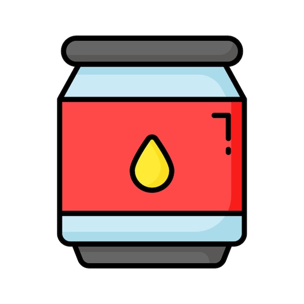 Agarre este increíble icono de jarrón de pegamento vector de artículo de papelería pegajoso en estilo moderno