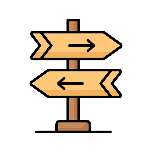 Agarre este increíble vector de señalización en el tablero de dirección de estilo moderno o el icono del tablero d'información
