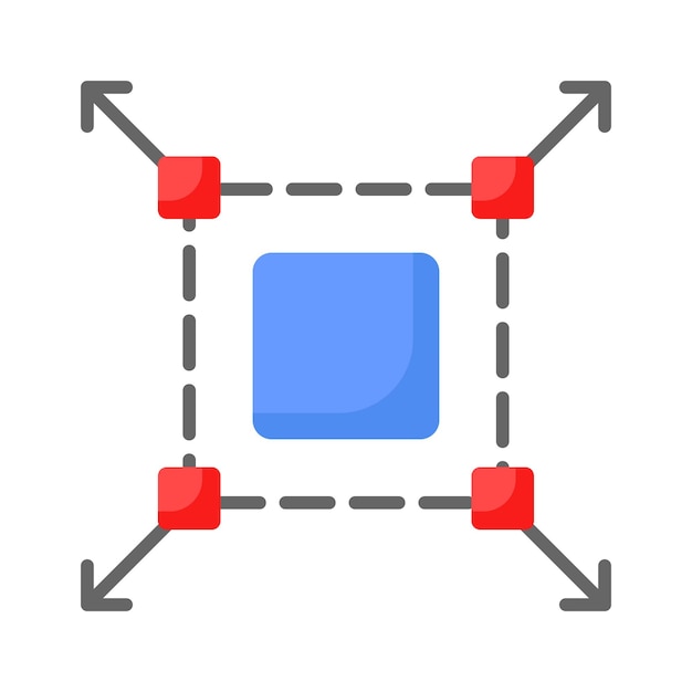 Agarre este vector de diseño creativo de cambio de tamaño de la imagen en estilo moderno