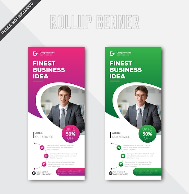 Agencia de expertos en marketing digital vectorial roll up banner standee design