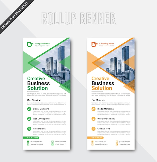Agencia de expertos en marketing digital vectorial roll up banner standee design