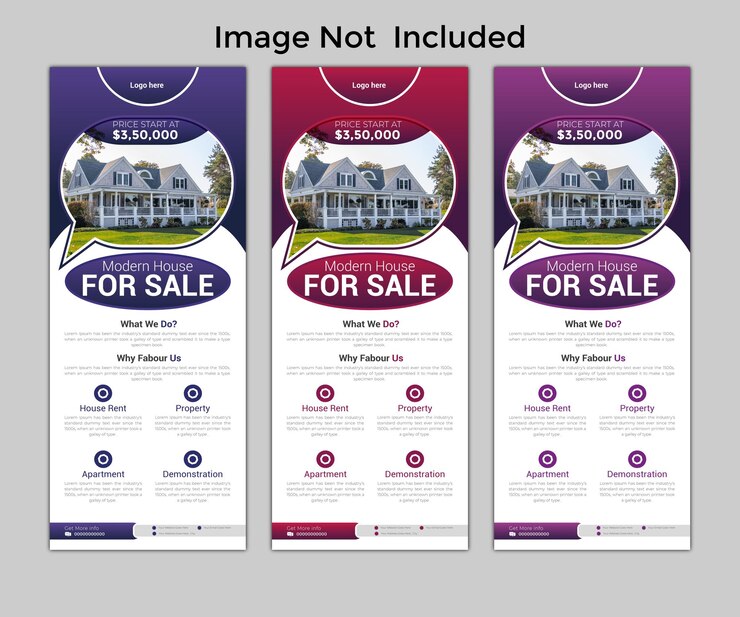 agencia inmobiliaria profesional de tendencia y elegante enrollar o levantar diseño de banner