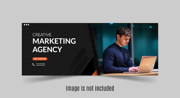 Vector agencia de marketing creativo diseño de plantillas de portada de fb y banner web