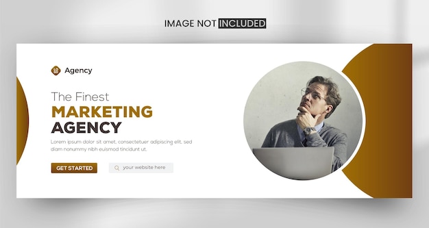 Agencia de marketing creativo negocios modernos plantilla de diseño de banner de portada de Facebook