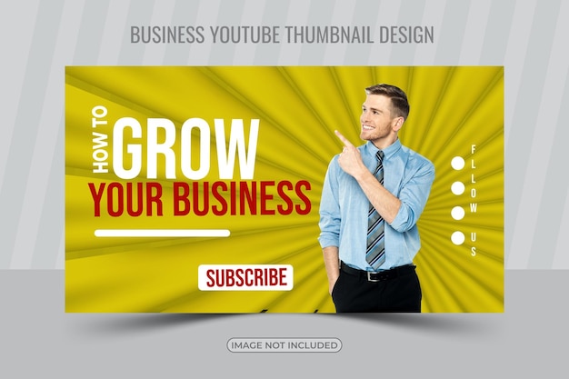 agencia de marketing digital y corporativo plantilla de banner web vectorial de negocios diseño de miniaturas de youtube