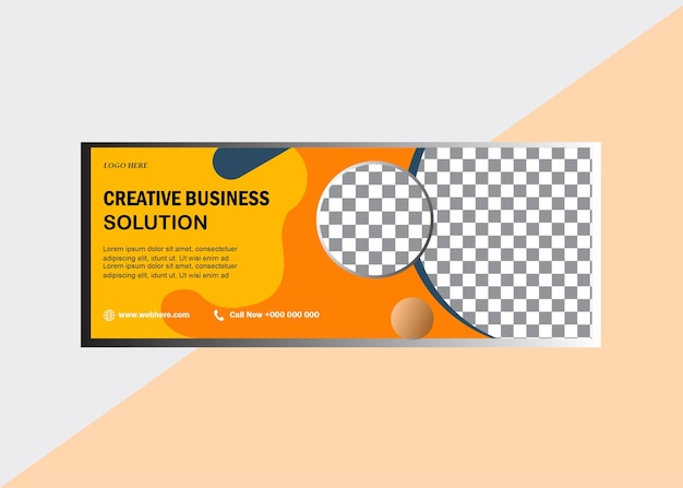 Agencia de marketing digital diseño de foto de portada de Facebook con forma creativa o banner web para digital