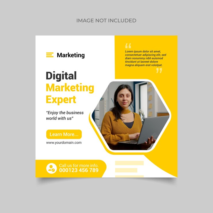 Agencia de marketing digital y diseño de plantilla de publicación de redes sociales corporativas Vector Gratis