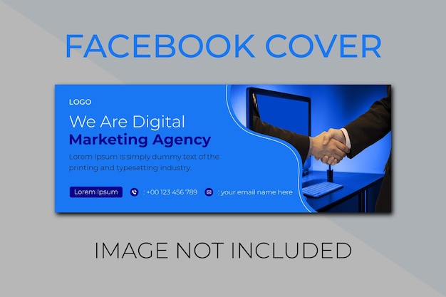 Agencia de marketing digital diseño de redes sociales plantilla de portada de Facebook plantilla de banner web