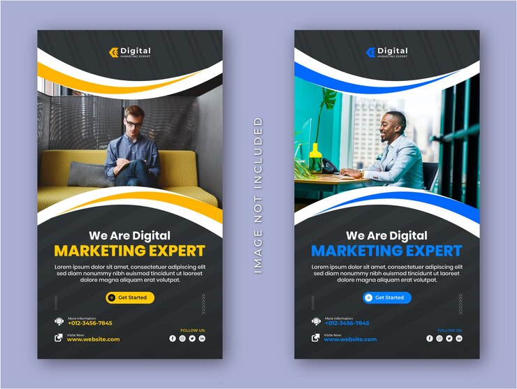 Agencia de marketing digital y folleto de negocios corporativos historias de instagram publicación en redes sociales o plantilla de banner web