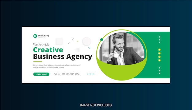agencia de marketing digital y plantilla de diseño de banner de portada de redes sociales de negocios