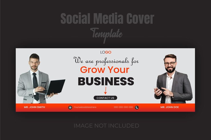 Agencia de marketing digital y plantilla de portada corporativa de facebook.