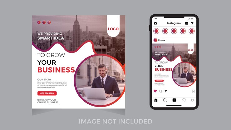 agencia de marketing digital y plantilla de publicación de redes sociales corporativas de negocios