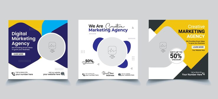 Agencia de marketing digital y plantilla de publicación de redes sociales corporativas