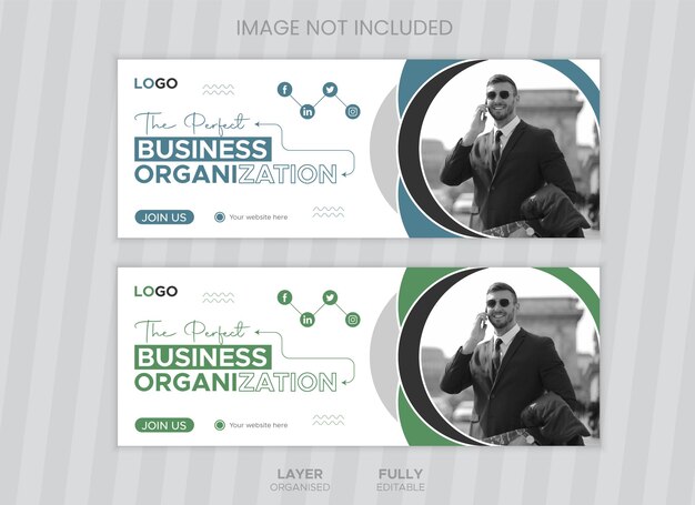 Agencia de marketing digital Promoción empresarial y plantilla de portada de facebook corporativa