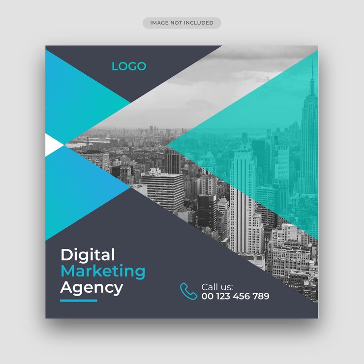 Vector agencia de marketing digital y publicación corporativa en las redes sociales