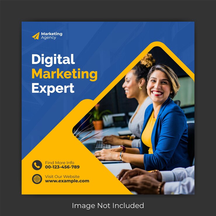 Agencia de marketing digital publicación de redes sociales de negocios corporativos o banner de promoción de instagram