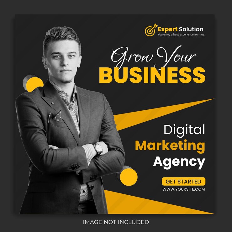 agencia de marketing digital publicación en redes sociales plantilla de publicación de Instagram diseño de banner de promoción web
