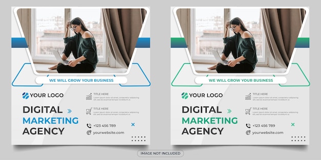 Vector agencia de marketing digital publicación en redes sociales