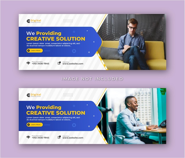 agencia de marketing de soluciones creativas y folleto de negocios corporativos portada de facebook moderna plantilla de banner de publicación de redes sociales