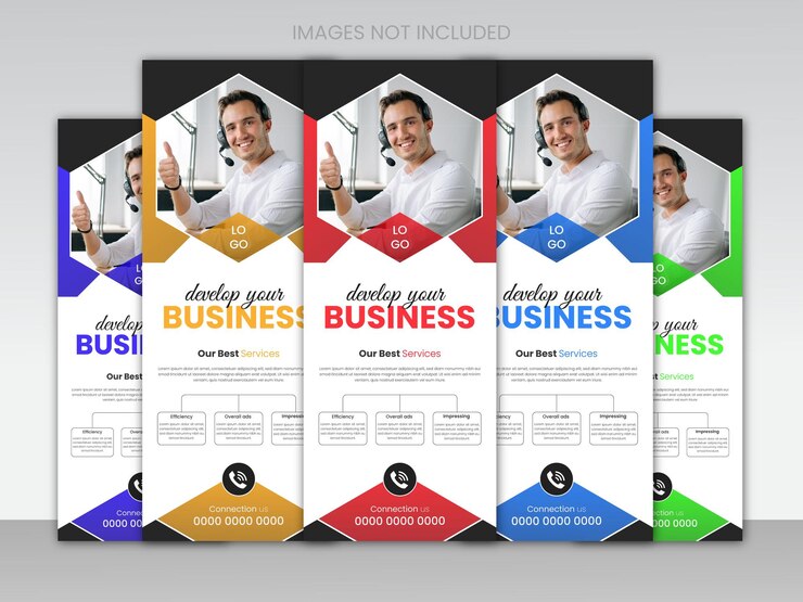 Agencia de negocios creativos desarrolla el diseño de banners o saca la plantilla de banners
