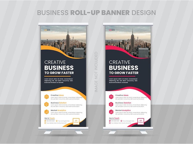 Agencia de negocios creativos y marketing digital desarrolla el diseño de banners o extrae la plantilla de banners