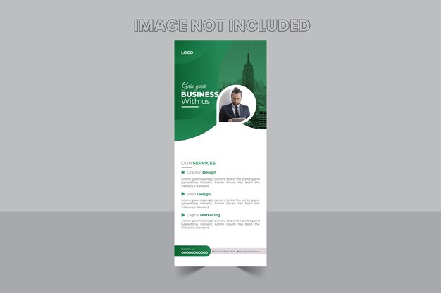 Agencia de negocios creativos roll up banner design o pull up banner template