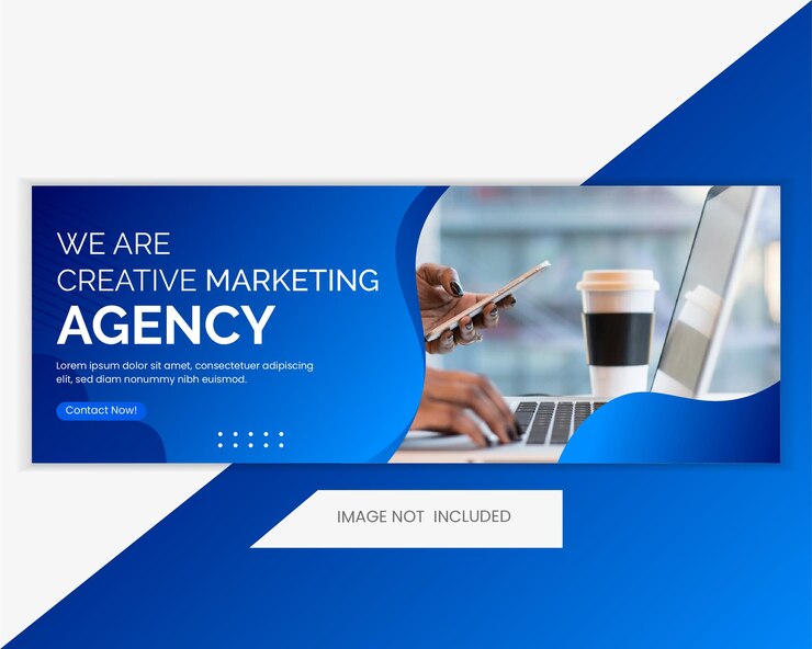 Agencia de negocios diseño de redes sociales promocionales portada de Facebook, plantilla de banner web.