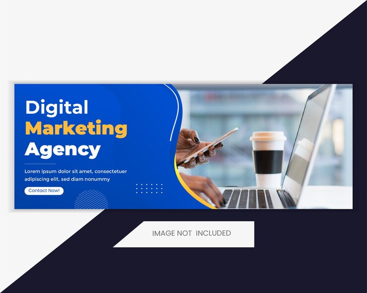 Agencia de negocios diseño de redes sociales promocionales portada de Facebook, plantilla de banner web.