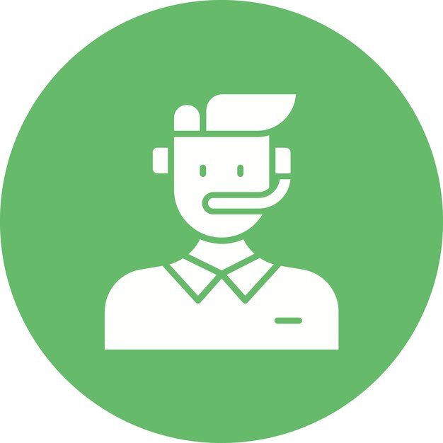 Agente de apoyo técnico Hombre Ilustración plana