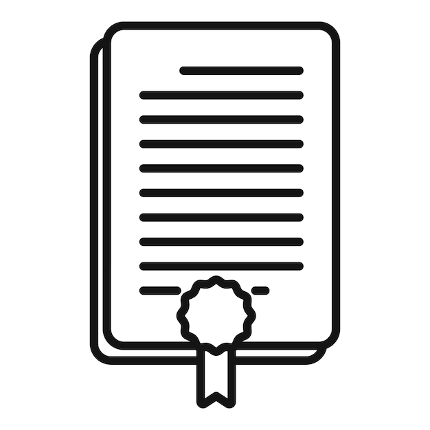 Agente diploma icono contorno vector Servicio secreto Centro de llamadas