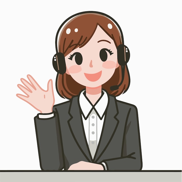 Agente de servicio al cliente amigable