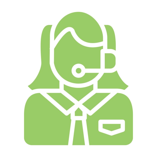 Agente de servicio de diseño vectorial Estilo de icono