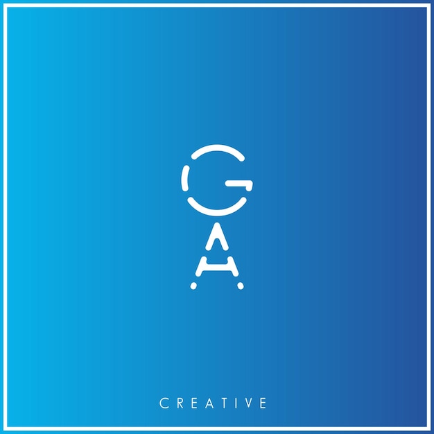 AGGA Creative último diseño del logotipo Premium Vector Creative Logo Vector Ilustración letras del logotipo Logotipo